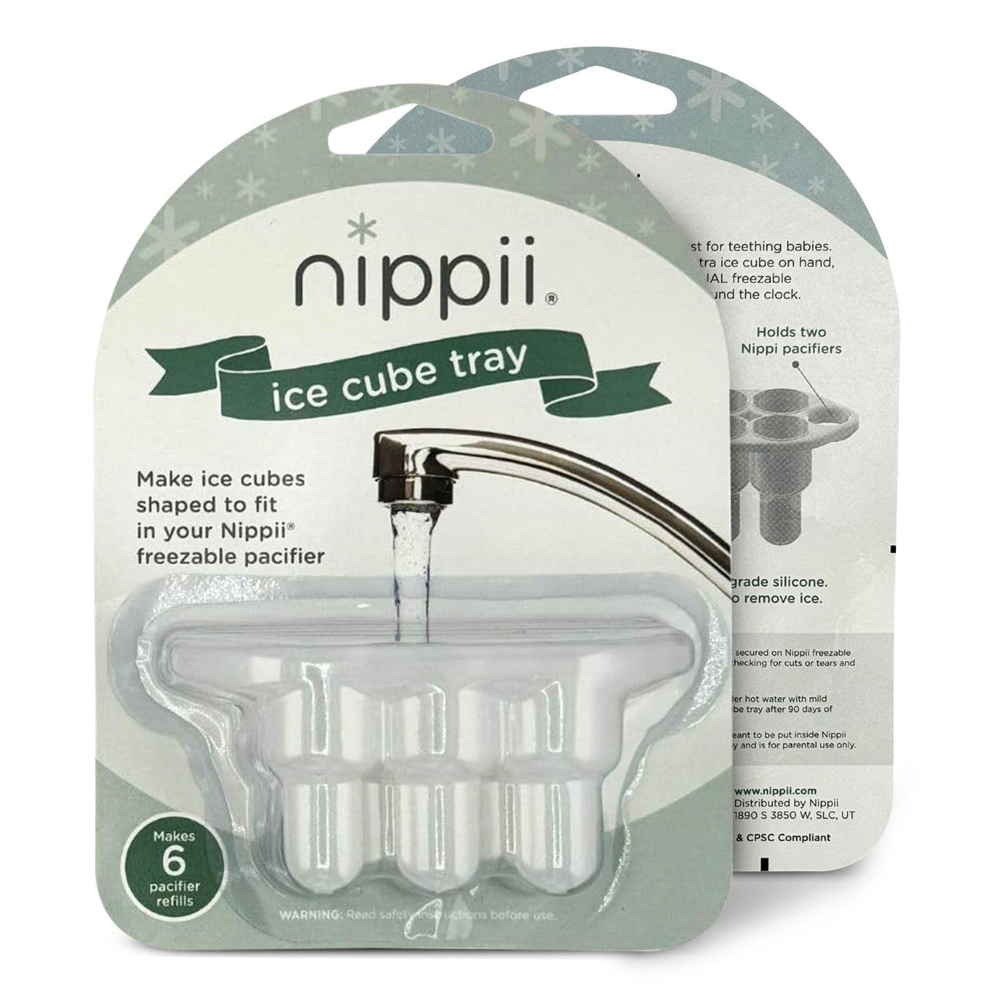 Nippii Ice Cube Tray for Freezable Teether Pacifier - BPA Free Silicone Ice Cube Trays for Freezer - Designed to Fit Nippii Teet