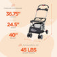 Baby Trend Snap N Go Ex Polyester Lightweight Foldable Universal Single Infant Car Seat Carrier With 2 Cup Holder And Covered Co