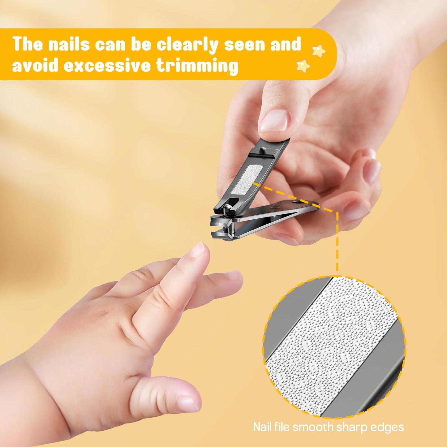 Fvion Baby Nail Clippers - Stainless Steel Kids Nail Clippers Trimmer, Small Jaw Children Fingernail Clippers For Toddler, Infan