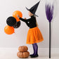 Halloween Witch Costume Accessories Set Witch Broom Plastic Broomstick Black Witch Hat Striped Tights For Halloween Party (Purpl