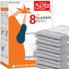 8 Pack Refills Compatible with DEKOR CLASSIC Diaper Pails | 20% Extra Length Diaper Pail Refill Bags Liners Holds 4752 Diapers |