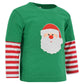 Unique Baby Unisex Layered Christmas Santa Shirt (4T) Green