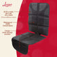 Lusso Gear Car Seat Protector (Value 2 Pack) - Thick Padding - Waterproof Seat Protector Under Baby Car Seat With 2 Mesh Storage
