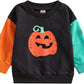 Boebnozcv Baby Boy Girl Halloween Pumpkin Patch Sweatshirt Tops Outfit Toddler Multicolor Oversized Sweater Shirts Fall Clothes