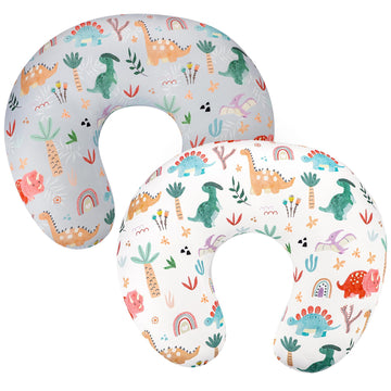 Nursing Pillow Cover 2 Pack, Breastfeeding Pillow Cover For Baby Girls Boys, Soft Stretchy Nursing Pillowcase For Infant Newborn