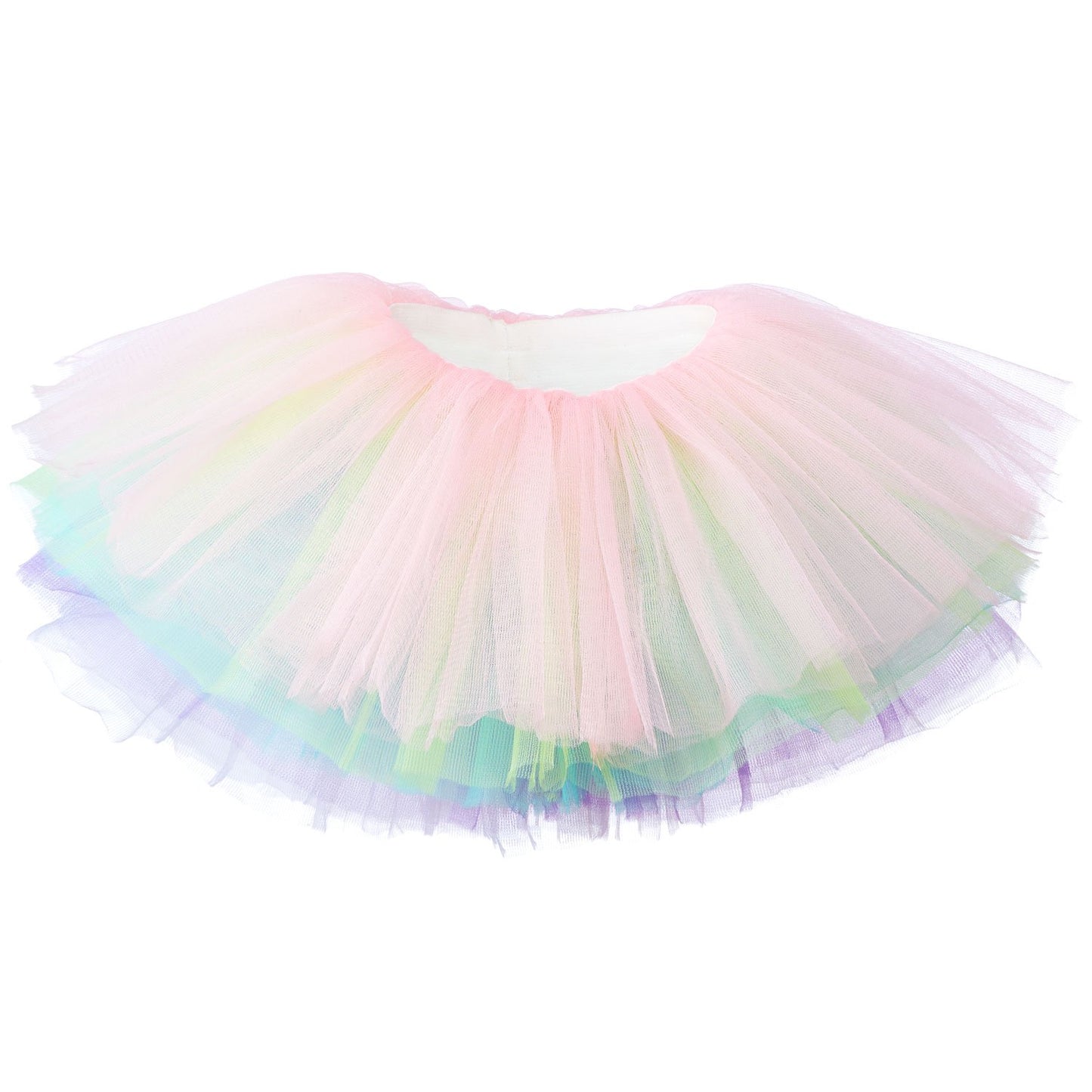 My Lello Soft Pastel Rainbow Baby Tutu Short Ballet Skirt 10-Layer (Newborn - 3Mo.)