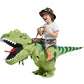 One Casa Inflatable Dinosaur Costume Riding T Rex Air Blow Up Funny Fancy Dress Party Halloween Costume For Kids 7-10Yrs