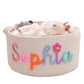 Personalized Baby Basket with Name, Custom Cotton Rope Storage Bin, Newborn Baby Gift Baskets, Baby Shower Gifts, Diaper Caddy O