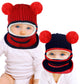 Bencailor 2 Pcs Baby Winter Hat Scarf Set Toddler Winter Hat Infant Beanie Balaclava Ear Flap for 1-5 Year Old Girl Boy(Navy Blu