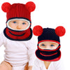 Bencailor 2 Pcs Baby Winter Hat Scarf Set Toddler Winter Hat Infant Beanie Balaclava Ear Flap for 1-5 Year Old Girl Boy(Navy Blu