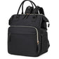 LORADI Convertible Diaper Bag Tote, Wide Open Top 14 Pockets Stylish Baby Diaper Bag with Stroller Buckle, Water-resistant (Blac