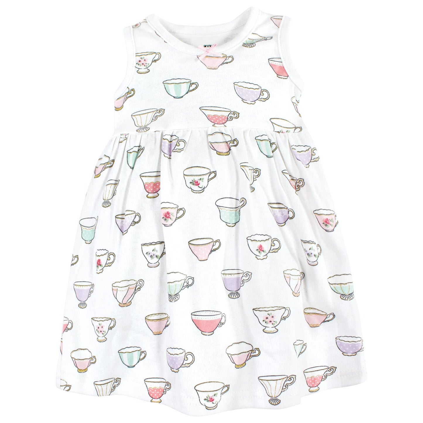 Hudson Baby Baby Girls' Cotton Dress And Cardigan Set, Tea Party, 9-12 Months