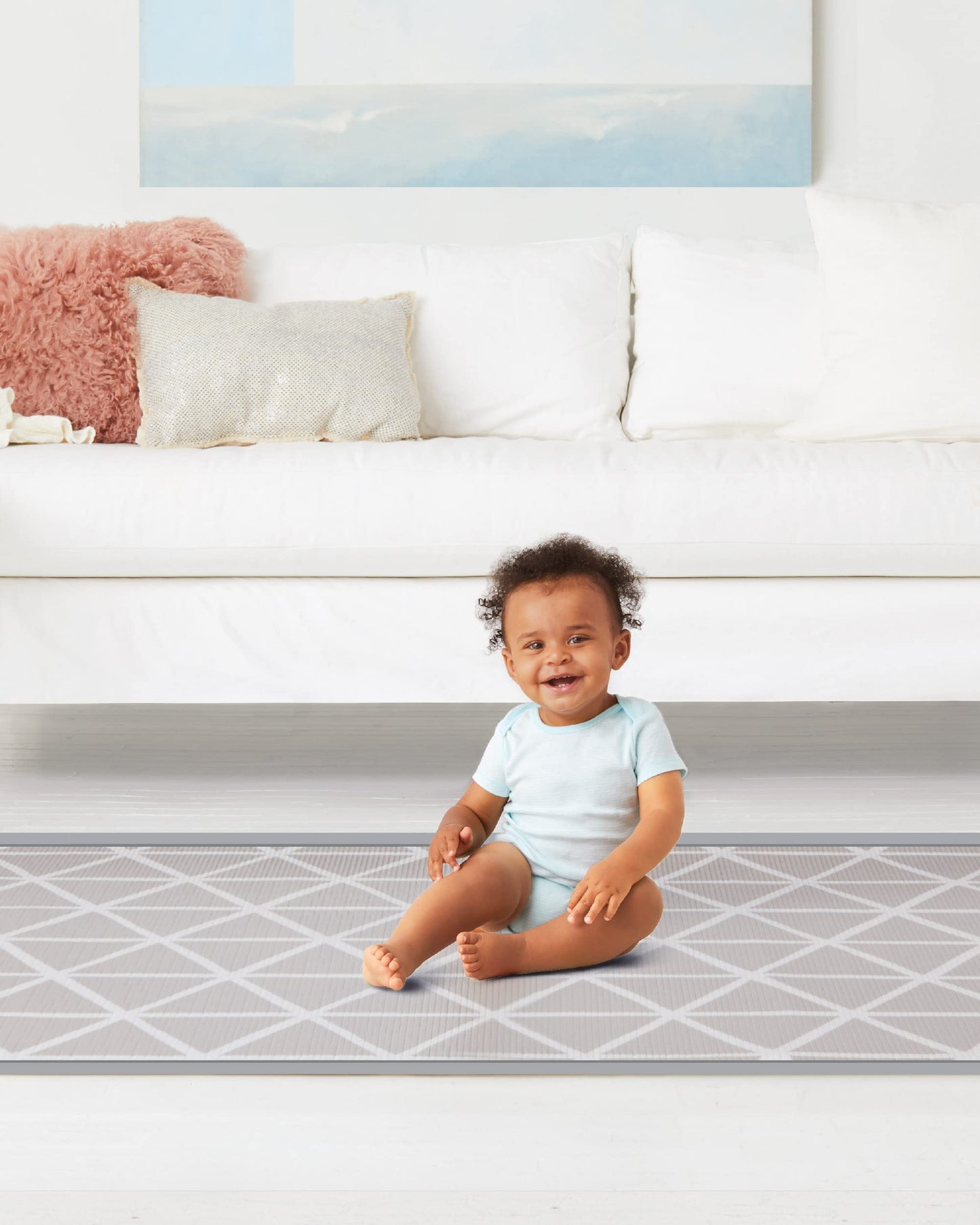 Skip Hop Baby Play Mat, Reversible Foam Floor Mat, 86' X 52', Vibrant Village
