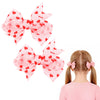 Doneace Valentine Hair Bow Clips Love Heart Hair Clips Red Bow Pink Bowknot Hair Barrettes Valentine Heart Hair Pins Boutique Al