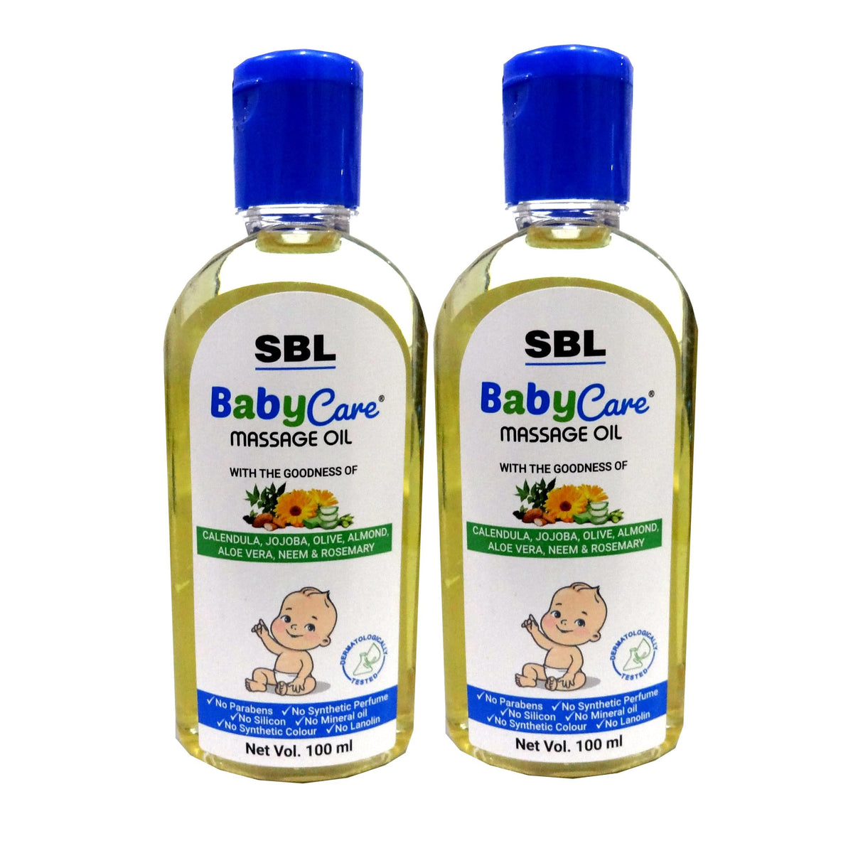 Sbl Baby Care Massage Oil, 100 Ml (Pack Of 2)