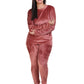 MUKHAKSH (Pack of 1 Set = 1 Pyjamas + 1 Top Girls Plain Dark Apricot Winter Woolen Fleece Night Suit (1718 Year) Very Comfortal