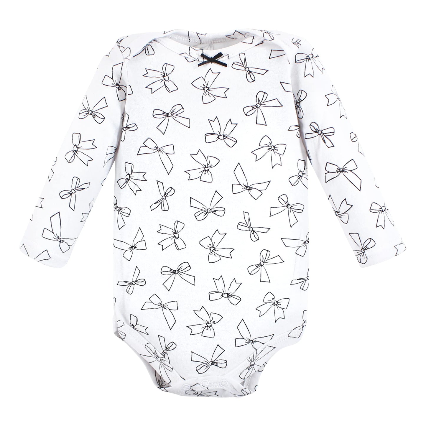 Hudson Baby Unisex Baby Cotton Long-Sleeve Bodysuits, Winter Bows 7-Pack, 3-6 Months