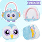 Lubot Owl Easter Basket For Kids, Cute Plush Empty Bucket With Small Ears And Handle Egg Hunt Tote Candy Bag Basket For Boys Gir