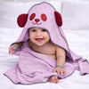 MummaS Touch Puresoft Bamboo Panda Theme Baby Hooded Towel  Magenta  Pack Of 1 | Ultra Soft & Absorbent | Gentle Bamboo Fiber