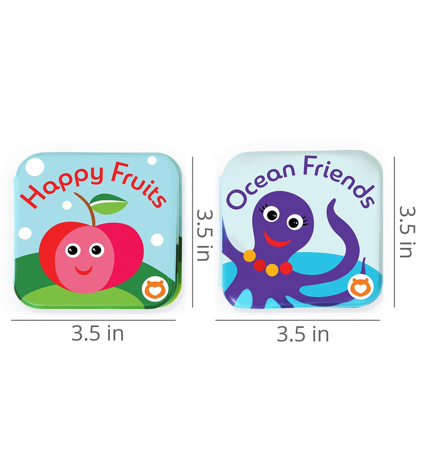 Floating Baby Bath Books - Bath Books for Babies, Infants - Waterproof, Mold-Free Bath Toys for Learning & Early Education (Set