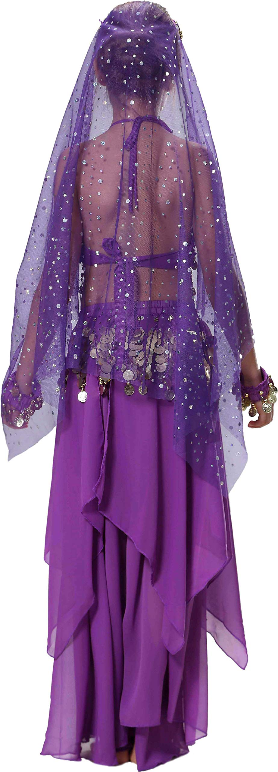 Breevo Purple Genie Costume For Girls Toddler Halloween Costume Kids 4T 4 5 6 7 8 10 12 14 16