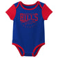 Outerstuff Nfl Newborn Baby And Infant Short Sleeve Bodysuit Variety 3-Pack - Buffalo Bills, 3-6M