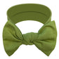 Babygiz Baby Girl Headbands-Infant,Toddler Cotton Handmade Hairbands With Bows Child Hair Accessories (Olive Green)