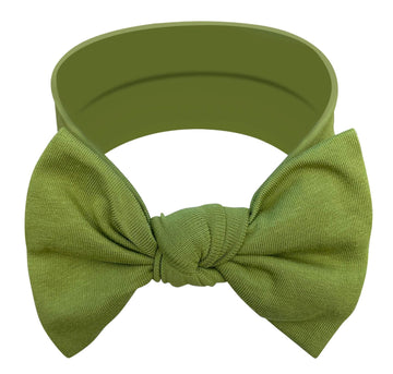 Babygiz Baby Girl Headbands-Infant,Toddler Cotton Handmade Hairbands With Bows Child Hair Accessories (Olive Green)