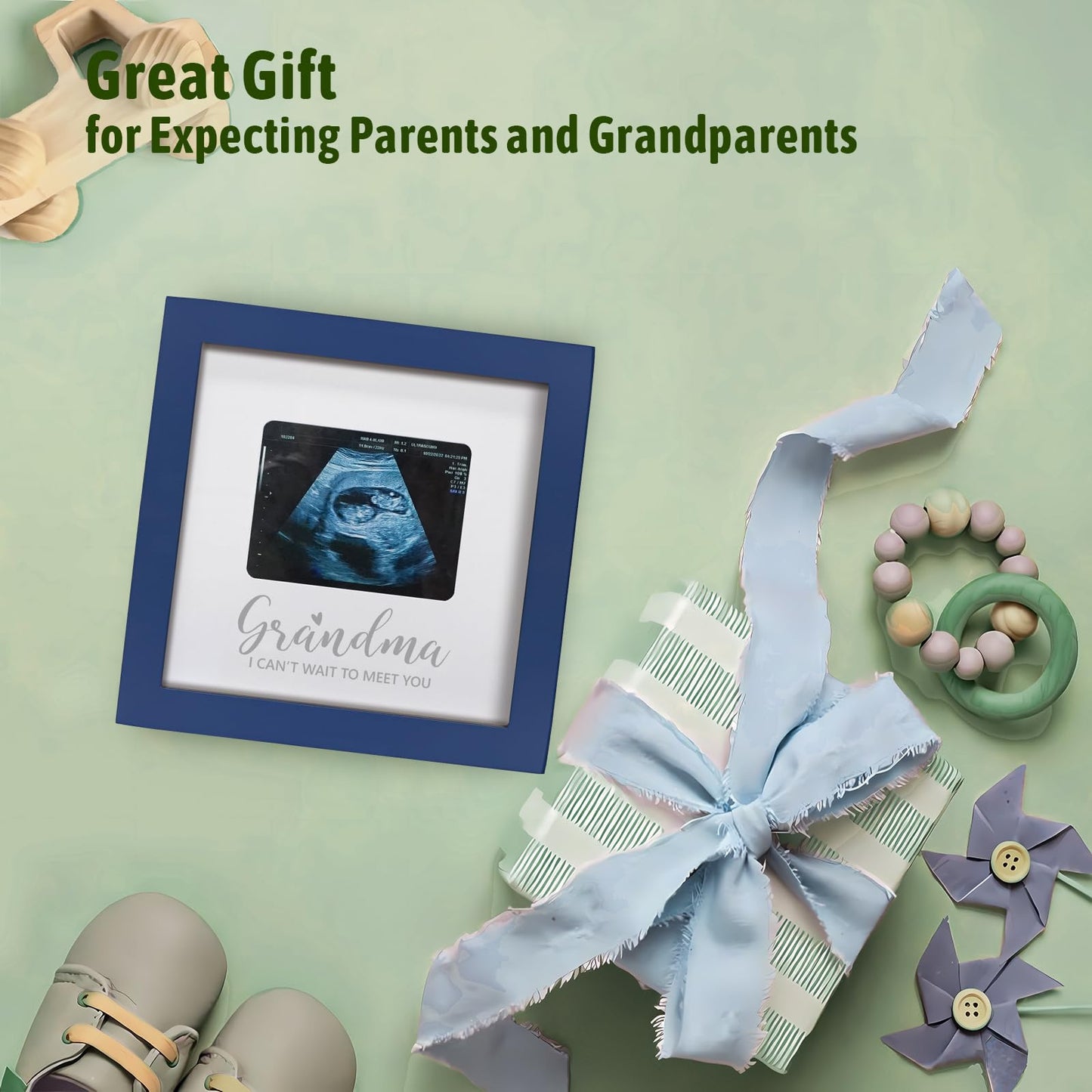 Hamuiers Sonogram Picture Frames For Grandma, Ultrasound Picture Frame, Pregnancy Announcement For Grandma, Baby Announcement Id