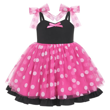 Idopip Baby Girls Polka Dot Tutu Dress Smocked Ruffle Princess Birthday Party Dresses Toddler Little Girl Summer Sleeveless Page