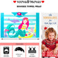 Voova & Movas Mermaid Towels With Hood,Cotton Soft Thick,For 3-10 Years, Hooded Towel For Kids Girls, Perfect For Beach, Pool, B