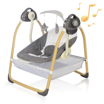 Baby Swings for Infants, Portable Swing for Baby with 6 Motions, Compact Baby Swing with Music, Sounds, Timing, Baby Rocker with