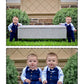Crazyme Newborn Baby Boy Clothes Gentleman Outfits Long Sleeve Romper Bowtie Tuxedo Suit (Blue, 3-6 Months)