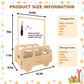 Fun-Plus Baby Shower Crate, Bus Shape Basket With Handle, Wooden Storage Crate For Pregnancy, New Parent (Bamboo Made)