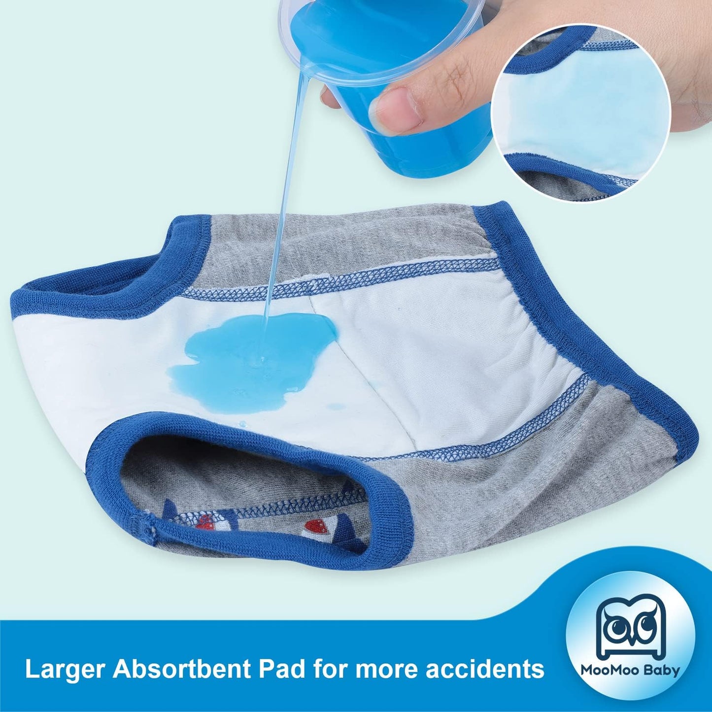 Moomoo Baby Training Underwear 4 Packs Absorbent Toddler Potty Training Pants For Boys And Girls-Cotton Animal Print 6T