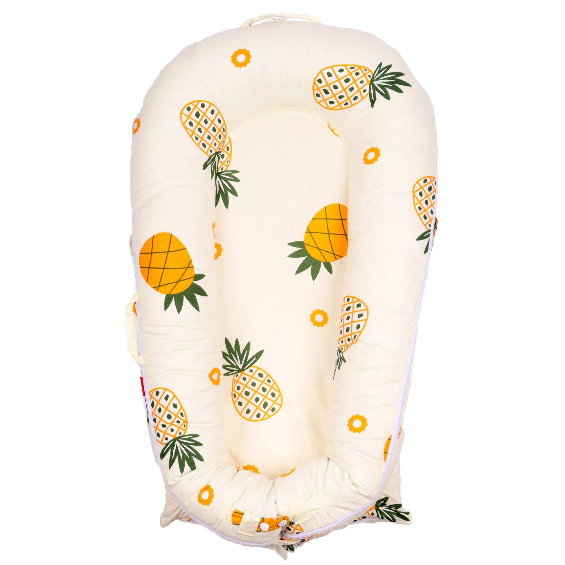 Dockatot Deluxe Lounger Cover - 100% Cotton, Hypoallergenic Replacement - Pineapples