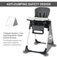 Infans High Chair For Babies & Toddlers, Foldable Highchair With Multiple Adjustable Backrest, Footrest And Seat Height, Removab