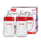 Luvlap AntiColic Wide Neck Natura Flo Baby Plastic Feeding Bottle, 150Ml (Pack Of 2), New Born/Infants/Toddler Upto 3 Years, Bp