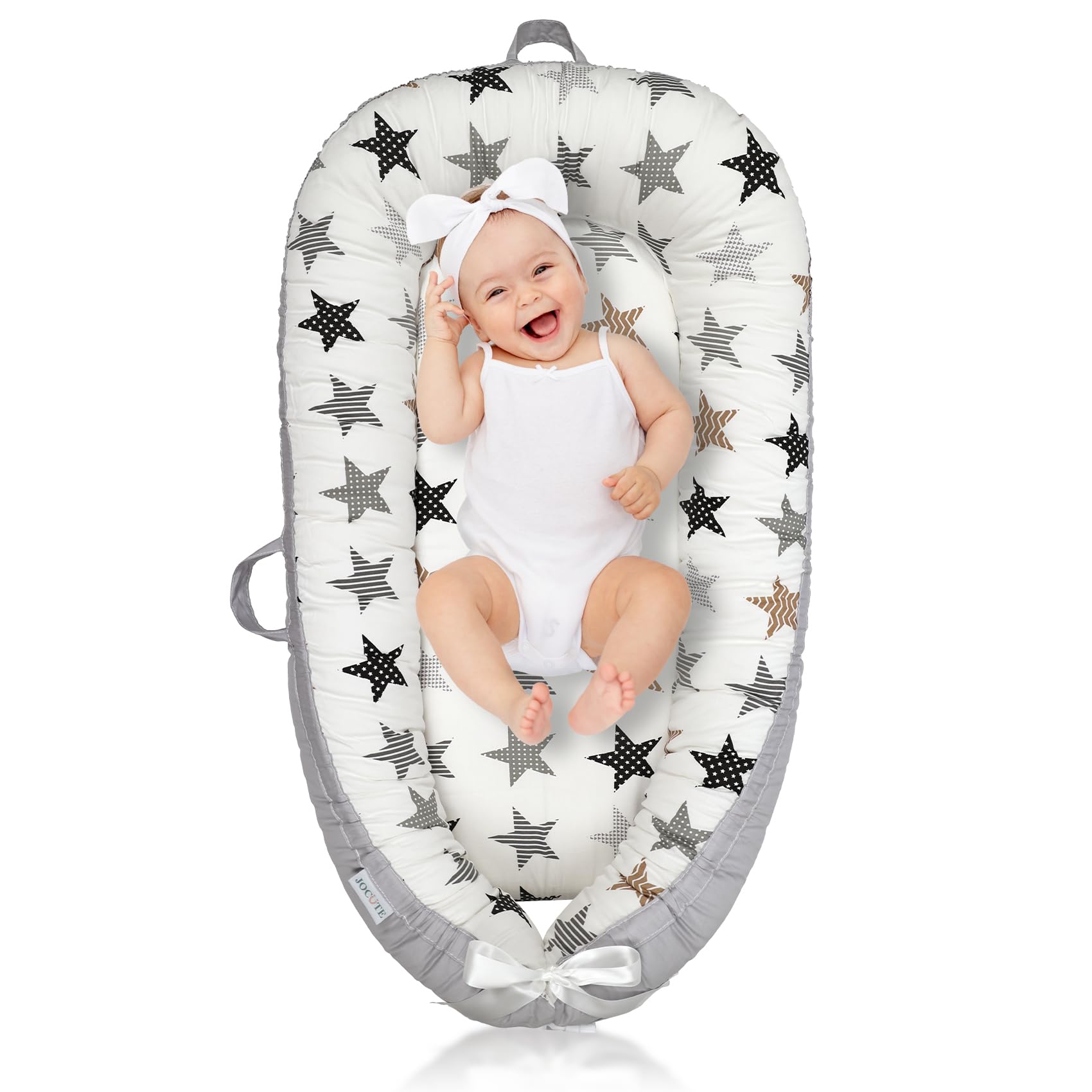 Jocute Baby Lounger - Baby Lounger For Newborn 0-24 Months, Ultra Newborn Babies Essentials Gifts, Baby Snuggle Nest Me Baby Lou