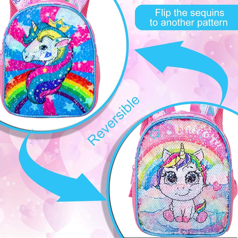 Gxtvo Toddler Backpack Leash, 9.5' Kids Unicorn Safety Leashes Bookbag For Children Girls