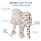 Gerber Baby Girls 2-Pack Footed Pajamas, Rose Garden Yellow, 6 Months