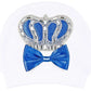 Lilax Baby Boy Newborn Crown Jewels Layette 4 Piece Gift Set 0-3 Months Royal Blue 0-3M