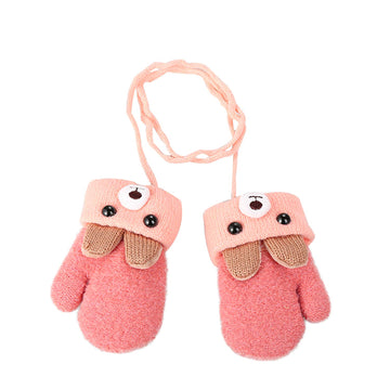 Baby Mittens Warm Mitts Infant Full Finger Gloves Magic Snow Mittens On String