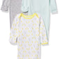 Simple Joys By Carter'S Baby 3-Pack Neutral Cotton Sleeper Gown, Grey/Green/Yellow, Newborn