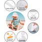 Simplikids Upf 50+ Uv Sun Protection Wide Brim Baby Sun Hat,White #4,0-12 Months