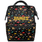 SPYORBKX Personalized Baby Diaper-Backpack Waterproof Nappy-Bag Backpack for Mom Dad Baby-Boys Dinosaur-Diaper-Bag with Baby Nam