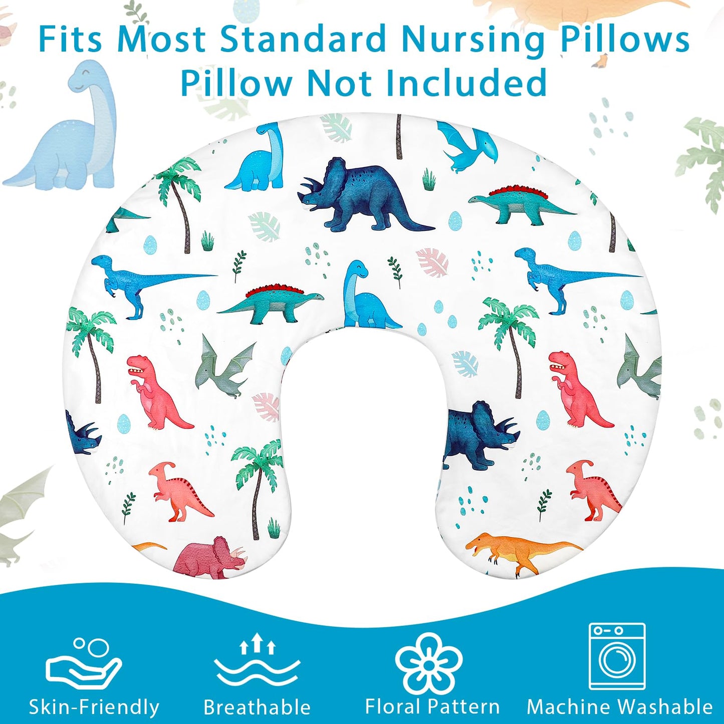 Nursing Pillow Cover, Breastfeeding Pillow Cover Stretchy Removable Feeding Pillowcase For Newborns, Ultra Soft And Comfortable