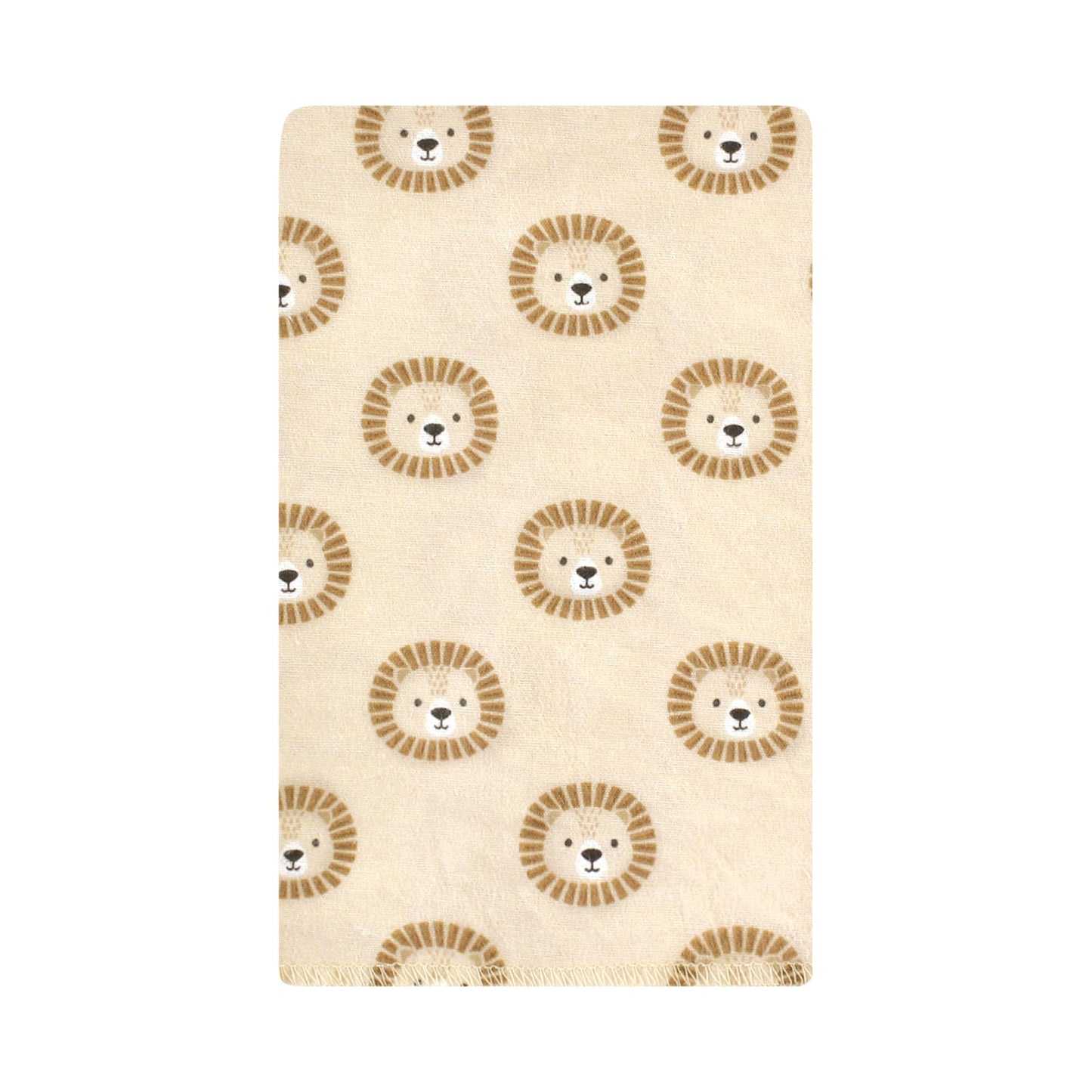 Hudson Baby Unisex Baby Cotton Flannel Burp Cloths, Brave Lion 10-Pack, One Size