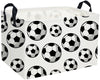 Sanjiaofen Rectangular Soccer Basket,Easter Baskets for Kids .Waterproof PE Coating Cute Bins with Handles.Boys Basket,Toys Box,