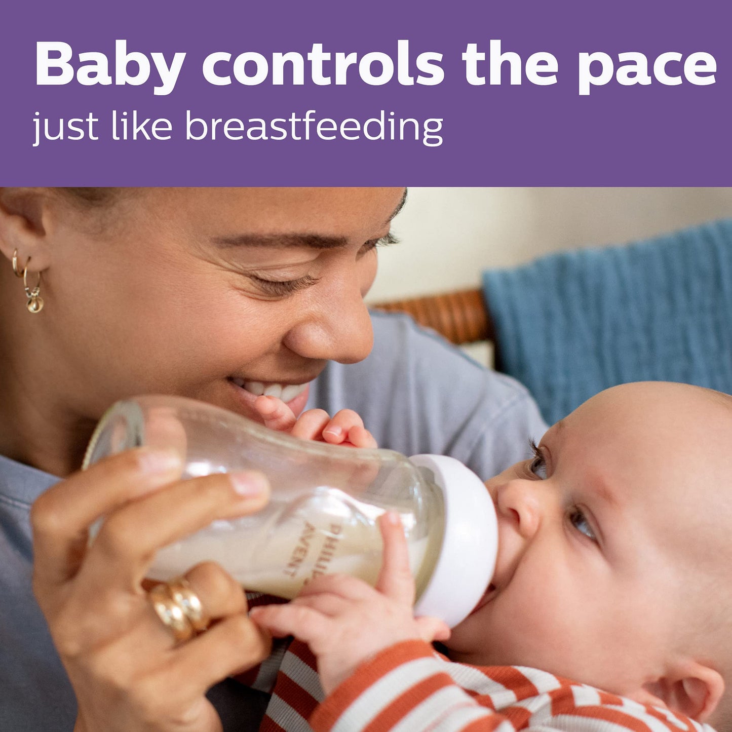 Philips Avent Natural Glass Baby Bottles With Natural Response Nipples (Medium Flow, Flow 3), 8Oz, 4-Pack, Scy913/04